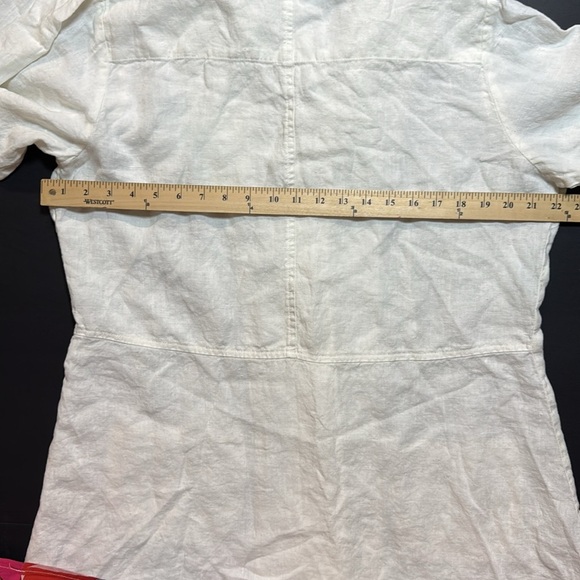 Flax white elegant Medium blazer with pockets - Picture 6 of 7